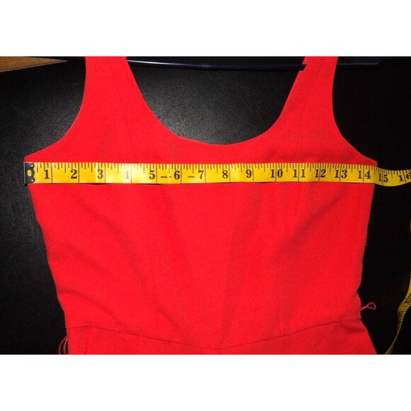 Banana Republic V Neck Jumpsuit Petite 00P Coral Pockets Tank Wide Leg Tank Top - Picture 7 of 13